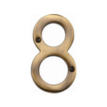 M Marcus Heritage Brass Numeral 8 - Face Fix 76mm Traditional font